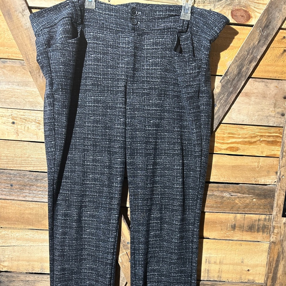 Torrid Black and Gray Dress Pants with Textured Fabric